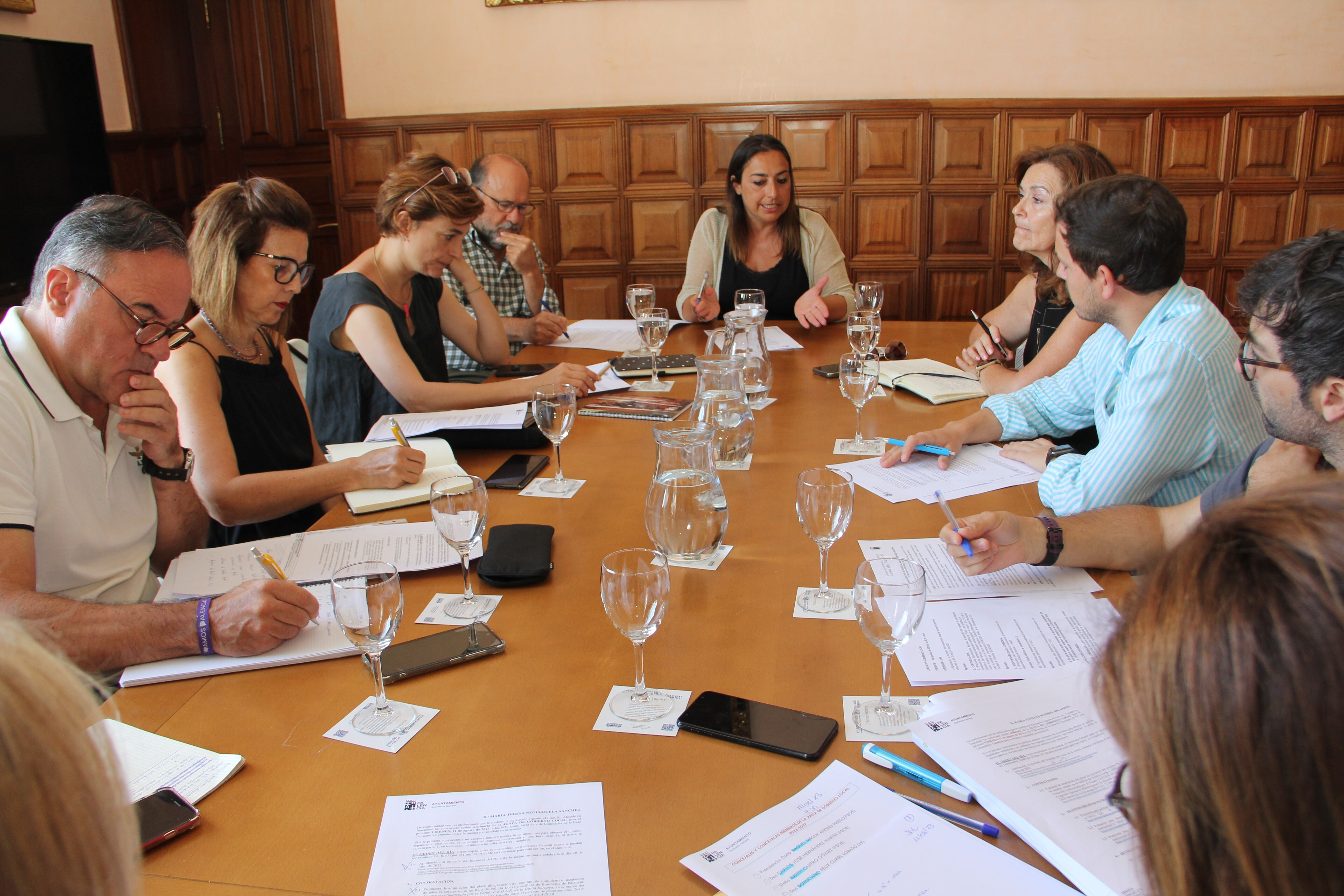 Un momento de la sesión celebrada en la Sala de Concejales. 