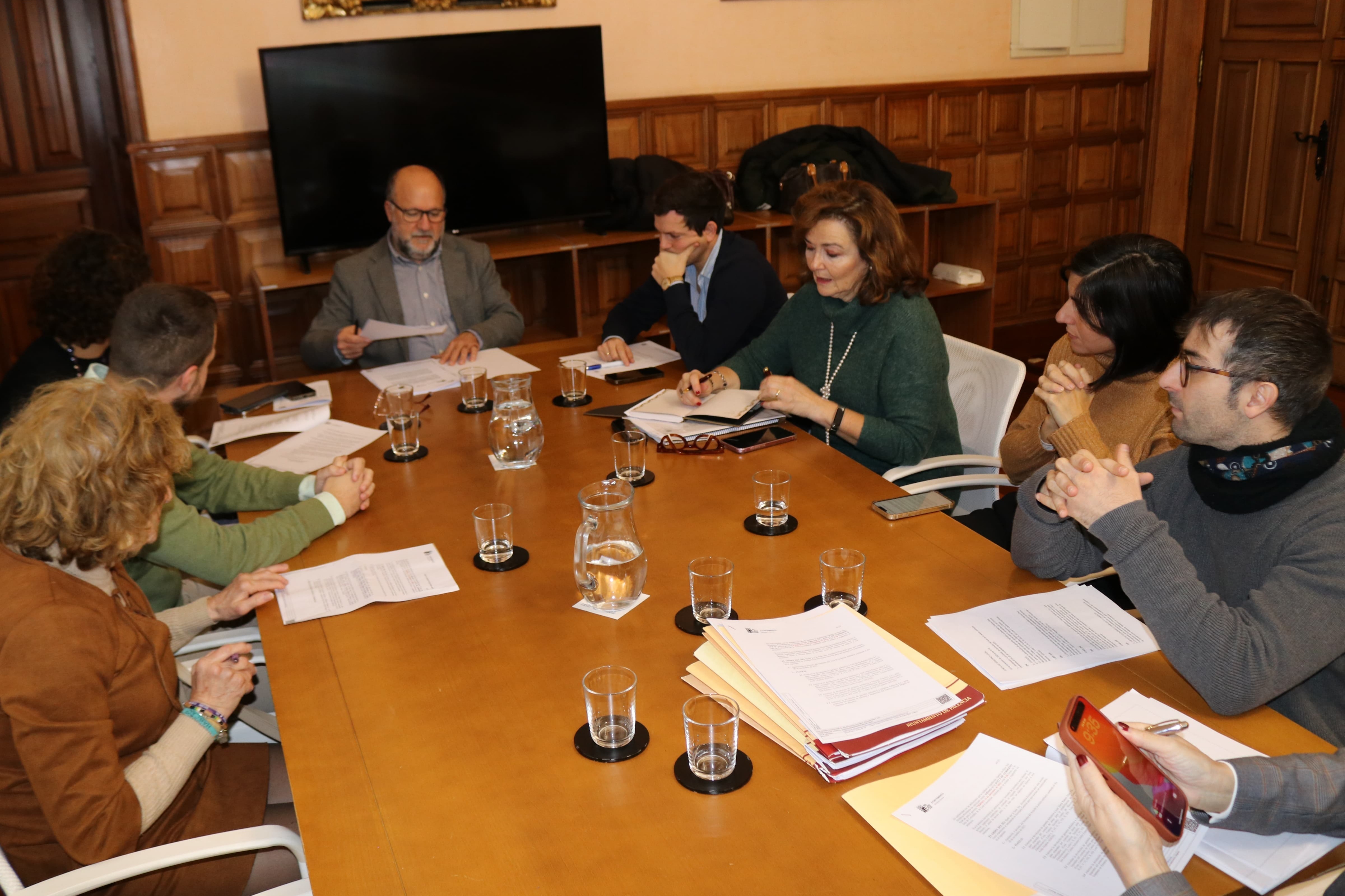 Un momento de la Junta de Gobierno Local celebrada en la Sala de Concejales. 