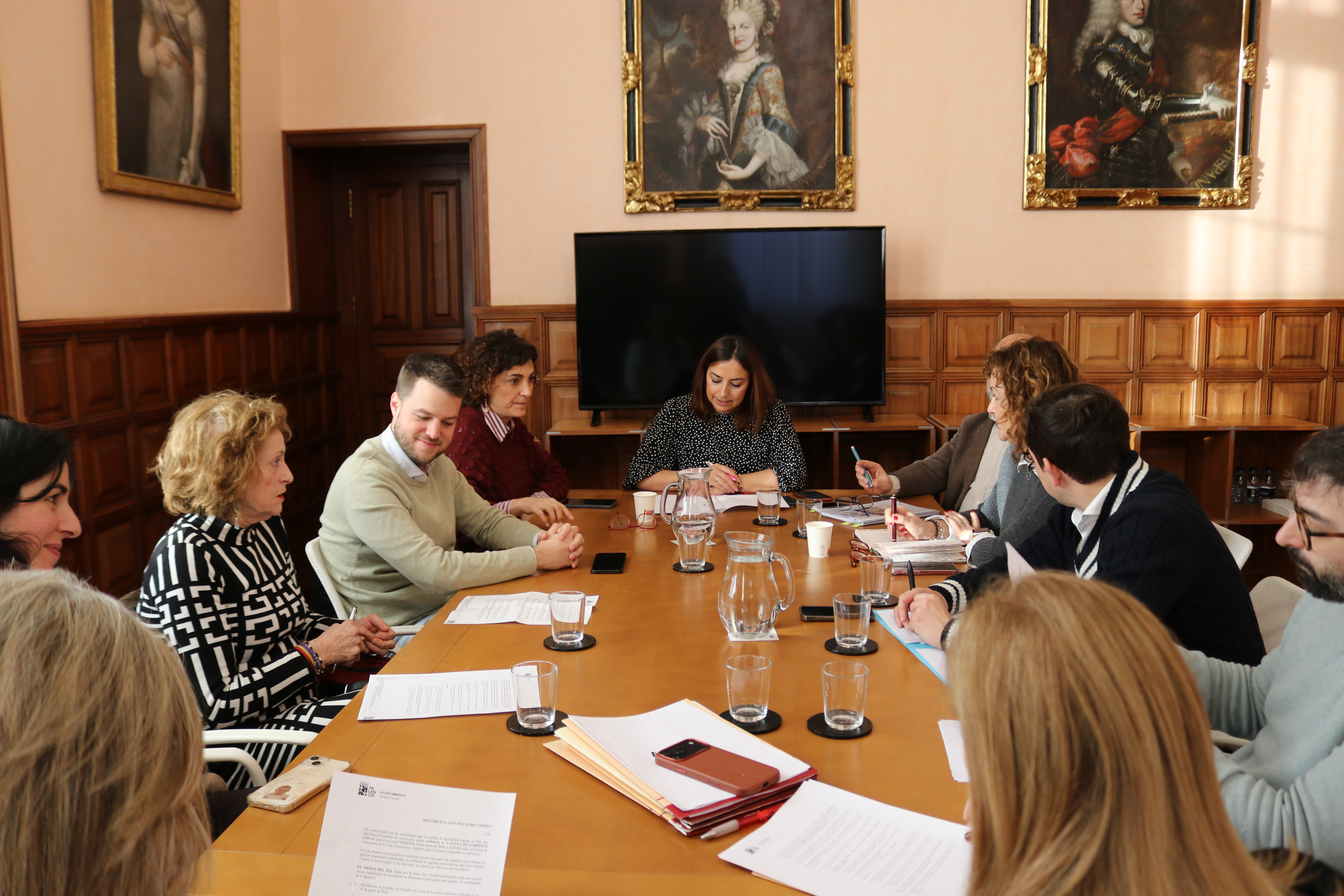 Un momento de la Junta de Gobierno Local celebrada hoy en la Sala de Concejales. 
