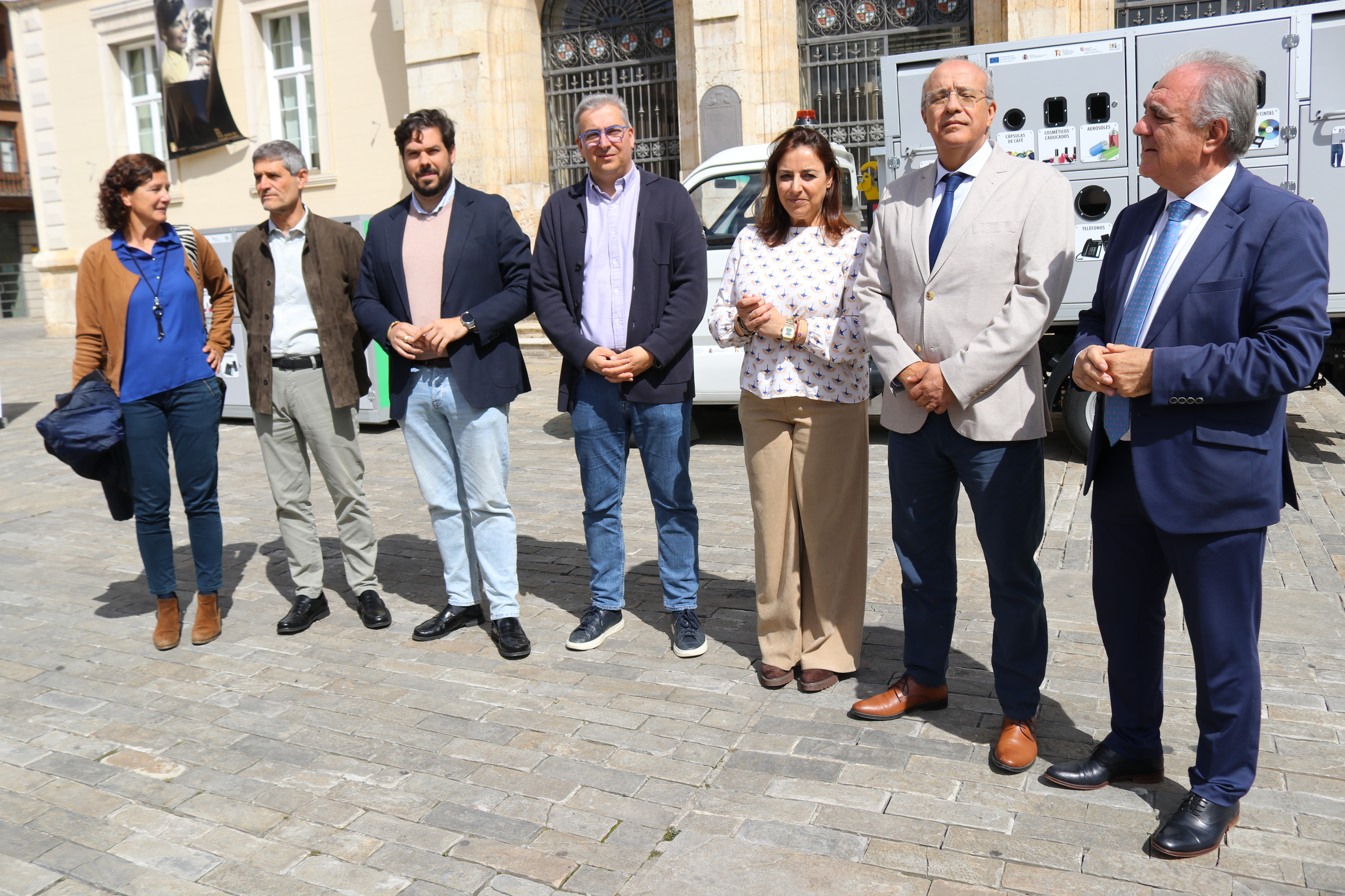 Un momento de la recepción en la Plaza Mayor de la ciudad.