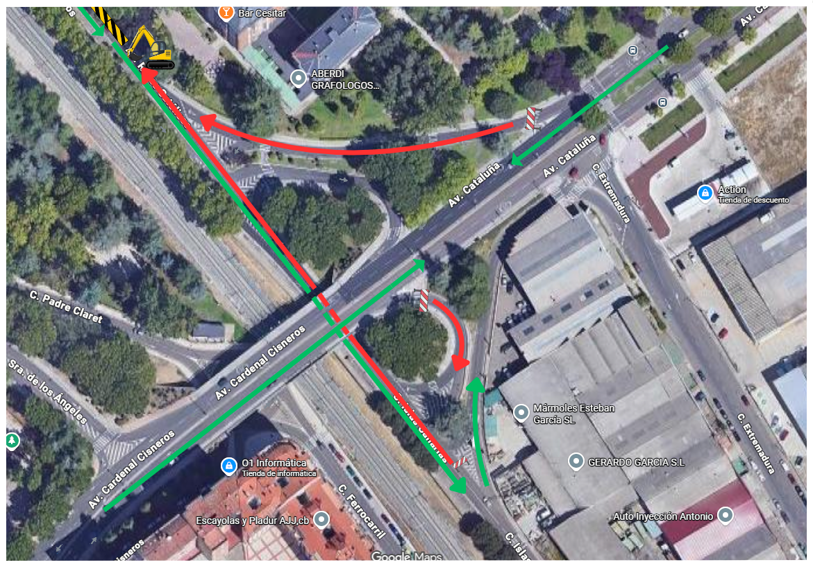 Únicamente afectará al carril sentido centro ciudad.
