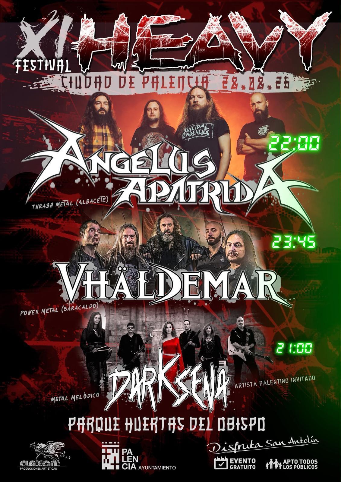 El parque de las Huertas del Obispo acogerá la XI edición de este festival gratuito que abrirá la banda palentina de metal melódico a las 21:00 horas