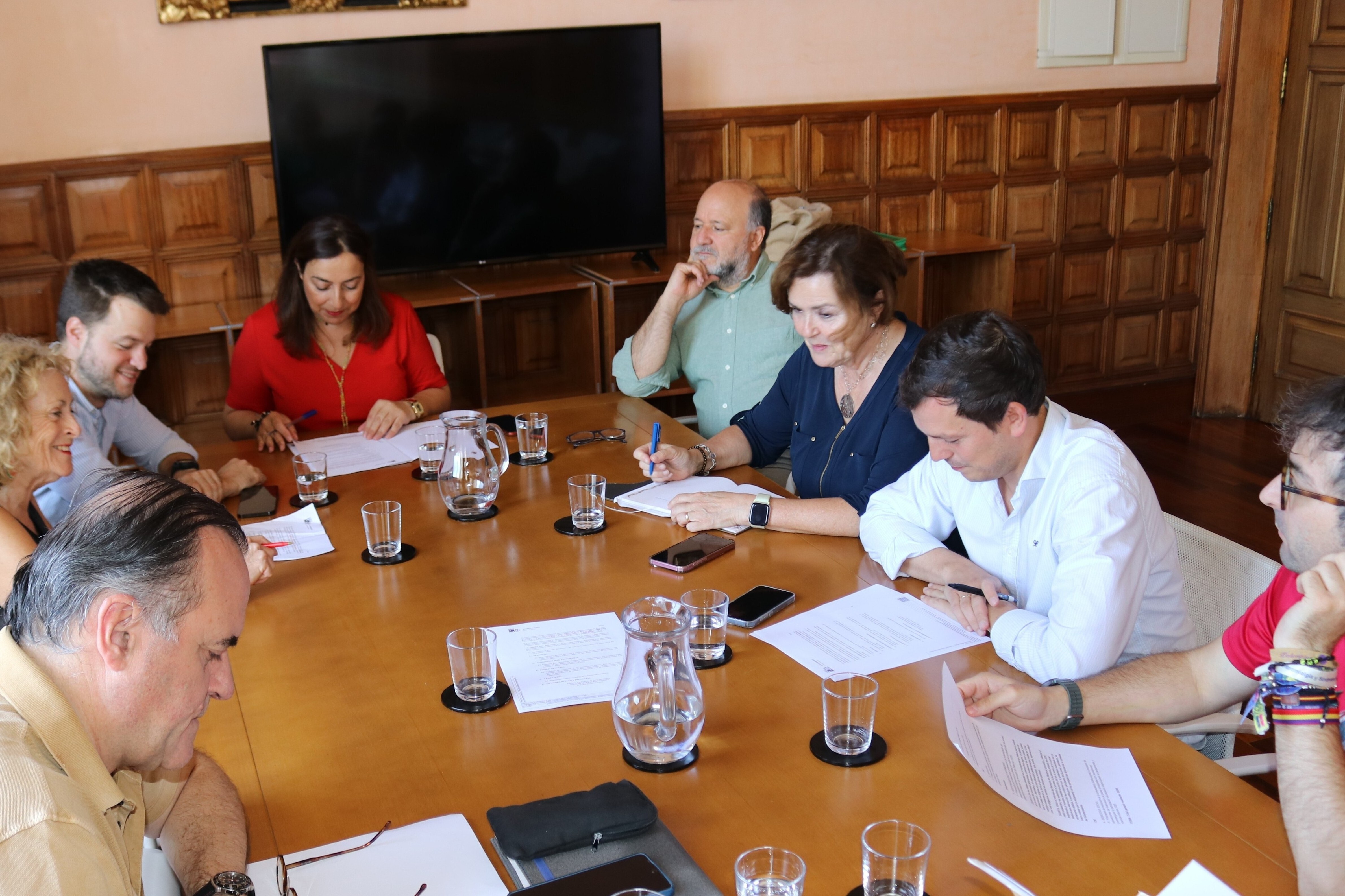Un momento de la Junta de Gobierno Local celebrada en la Sala de Concejales. 