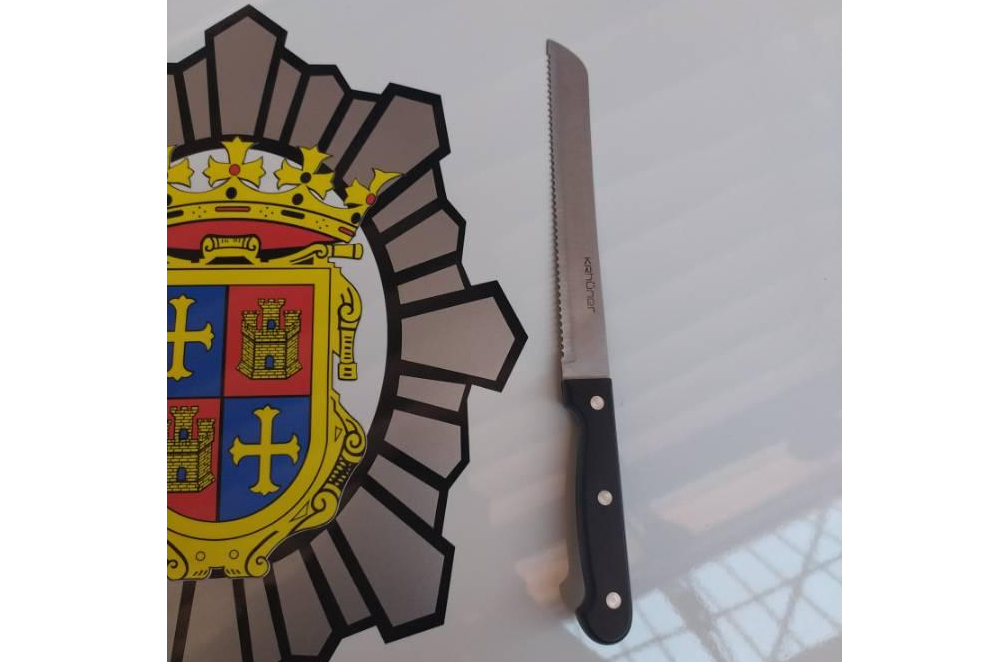 Cuchillo utilizado en la intervención
