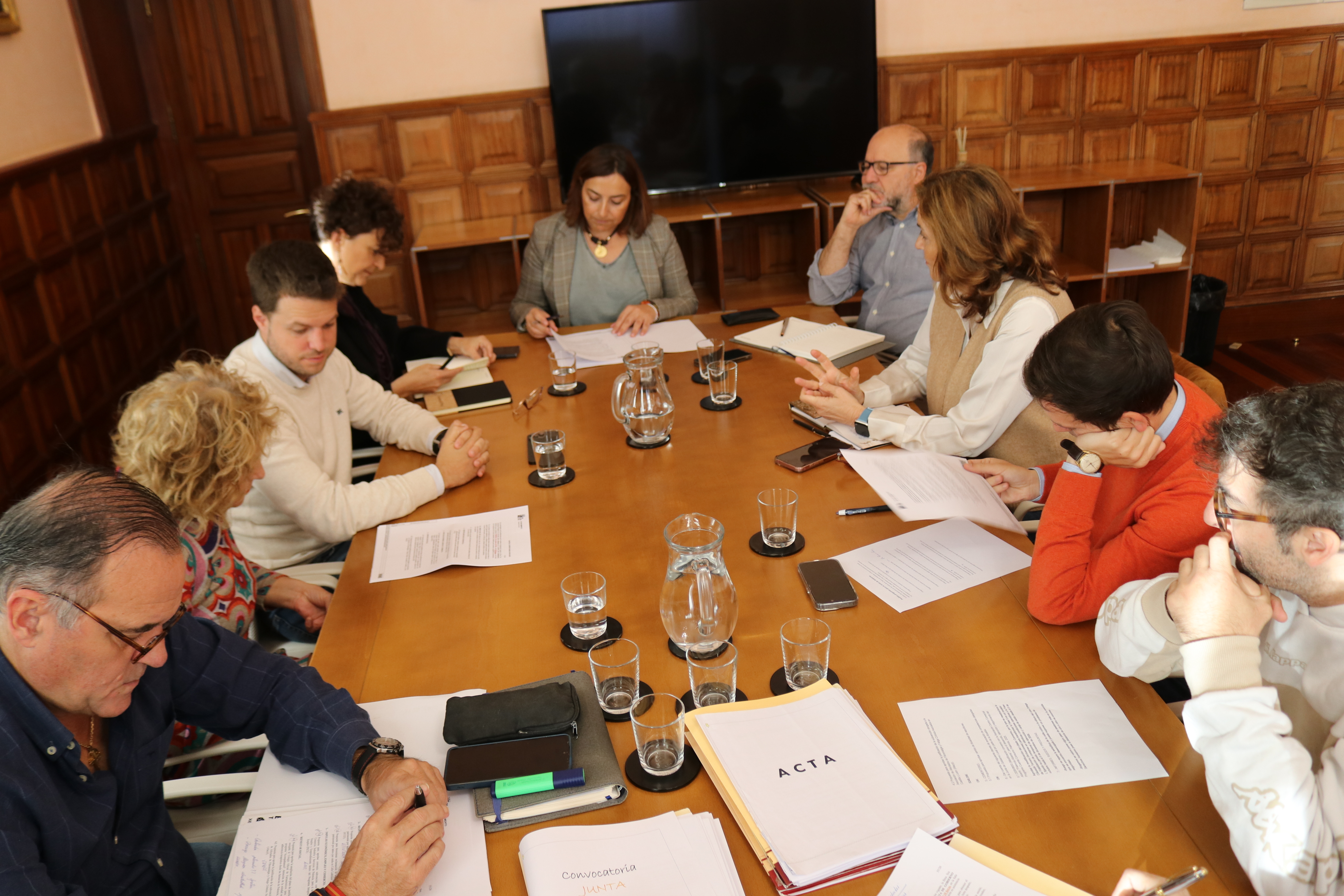 Un momento de la Junta de Gobierno Local celebrada hoy en la sala de concejales. 