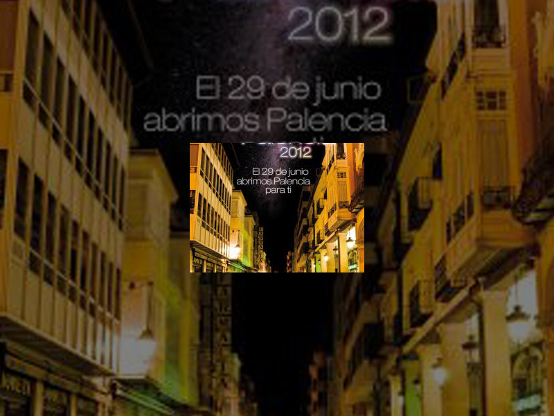 Imagen cartel-anunciador-shopping-night-palencia