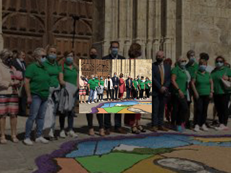 Imagen Palencia podrá disfrutar de una pequeña muestra del arte efímero que inunda Carrión de los Condes cada año por el Corpus Christi