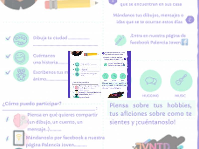 Imagen La Concejalía de Juventud y Educación convoca a todos los escolares palentinos a participar en la iniciativa #DibuPalencia para que expliquen cómo están viviendo estos días en sus casas