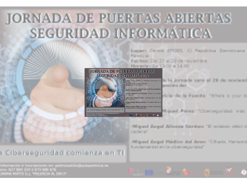 Imagen Los profesores y alumnos del Programa Mixto de Formación y Empleo &#039;Palencia al Día II&#039; han organizado unas jornadas de puertas abiertas en el EFIDES dedicadas a seguridad informática del 27 al 29 de noviembre
