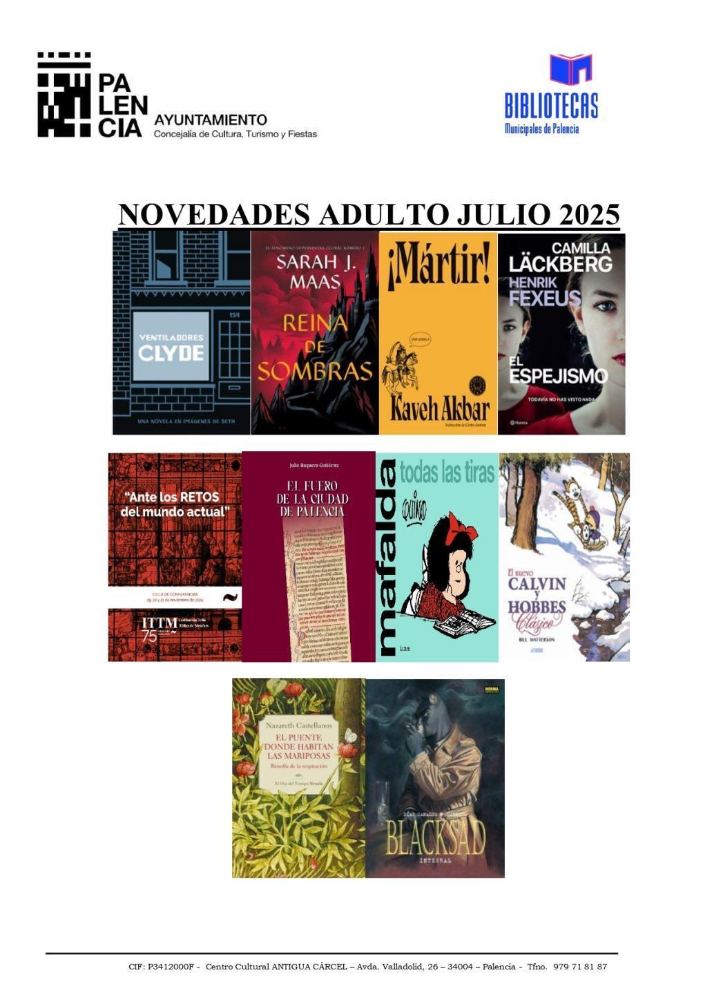 Novedades adulto julio 2