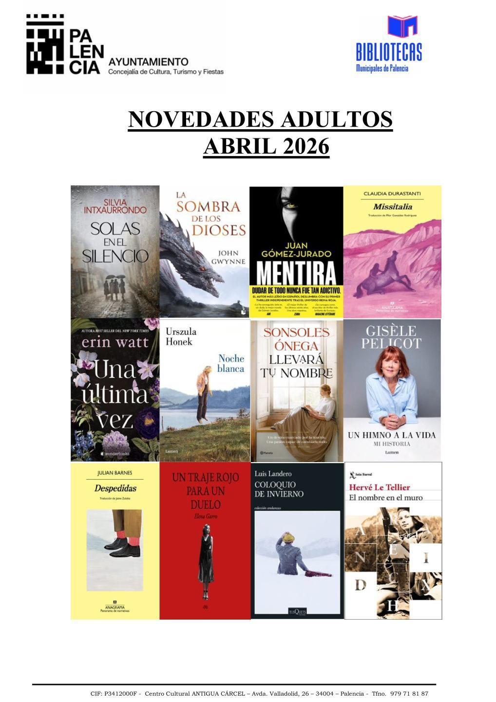 novedades adulto abril