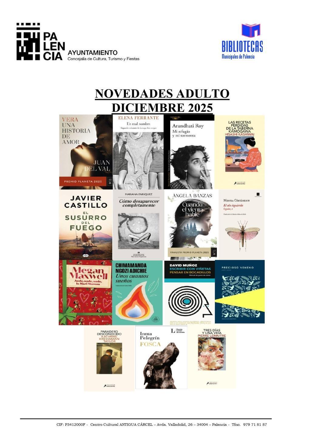 NOVEDADES ADULTO DICIEMBRE