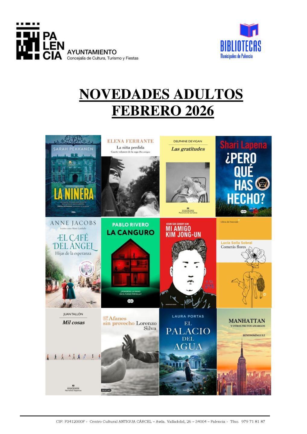 Novedades adulto febrero
