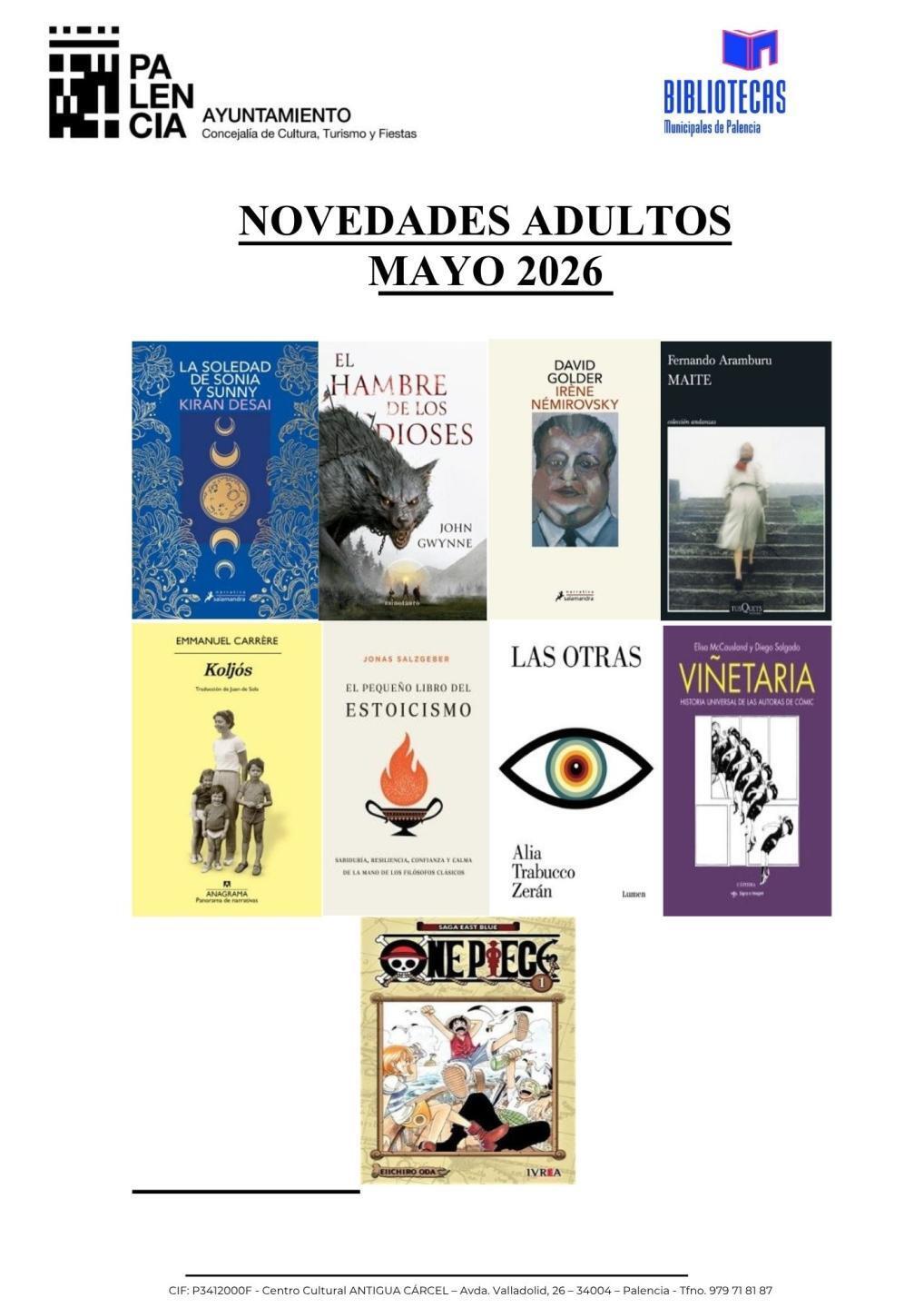 Novedades adulto mayo 2