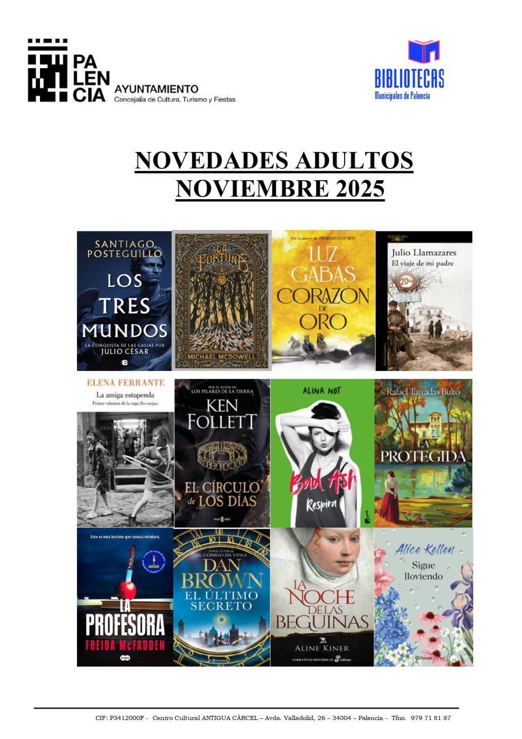 Novedades adulto noviembre