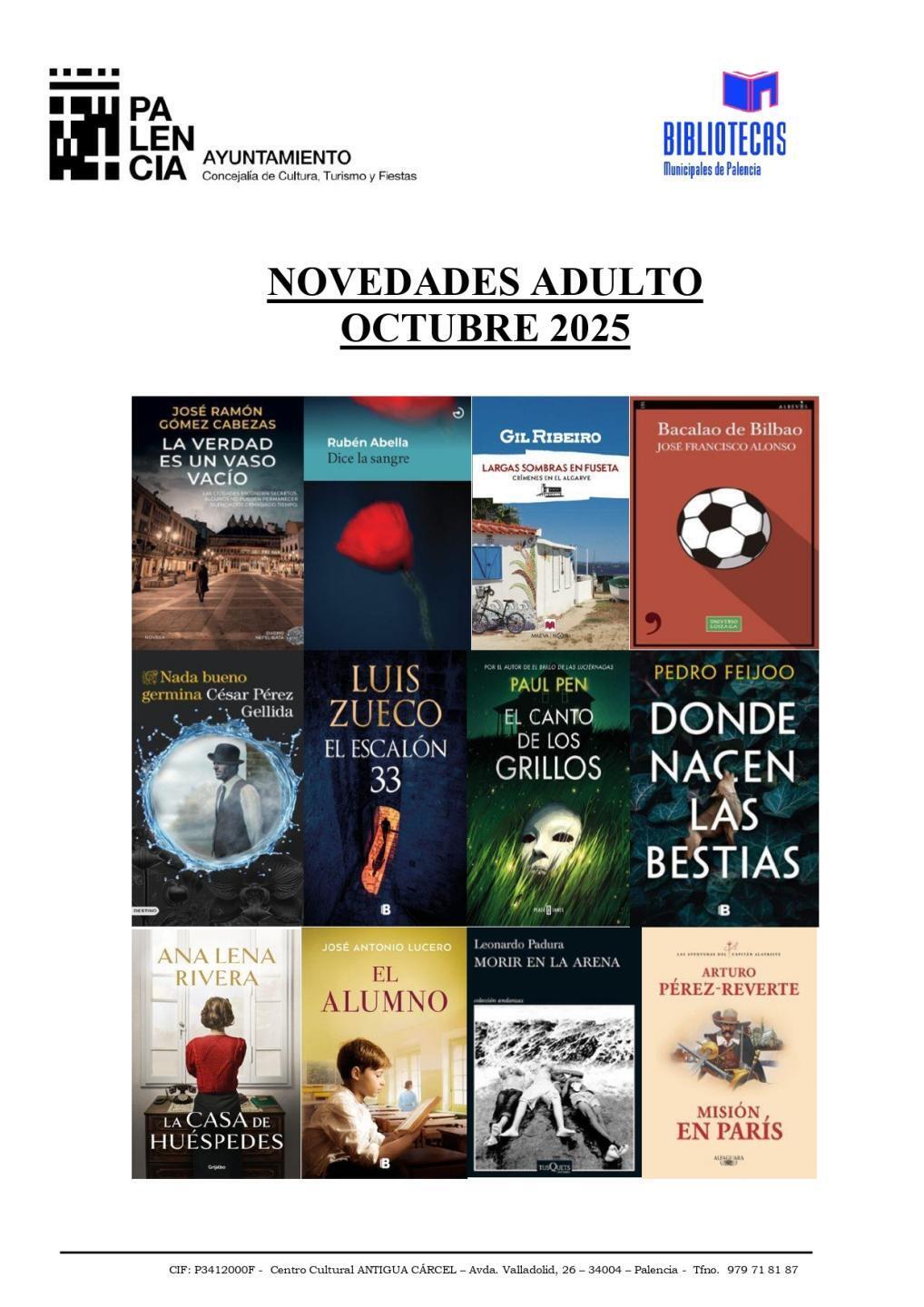 CARTEL NOVEDADES ADULTO OCTUBRE