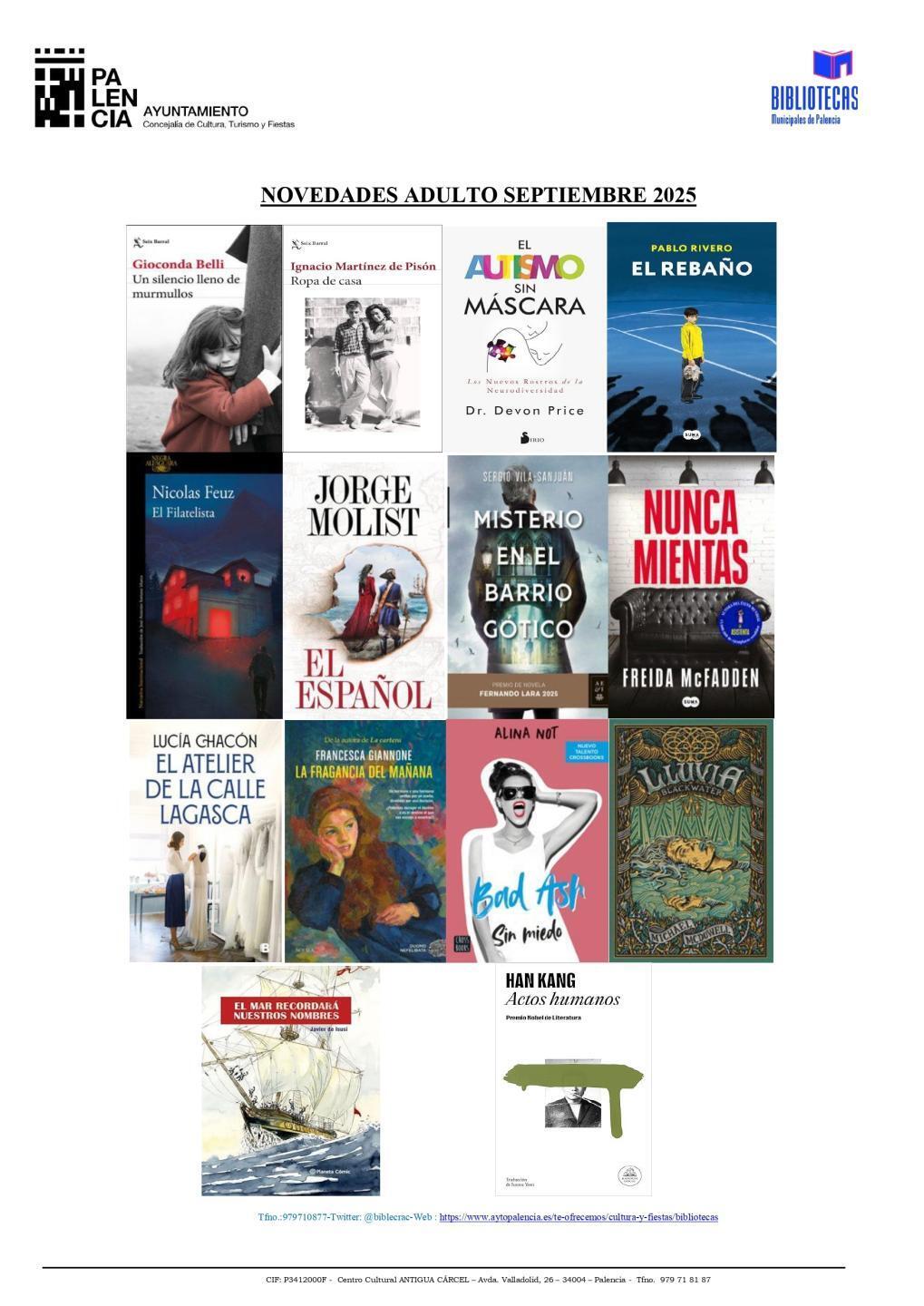 Novedades adulto septiembre