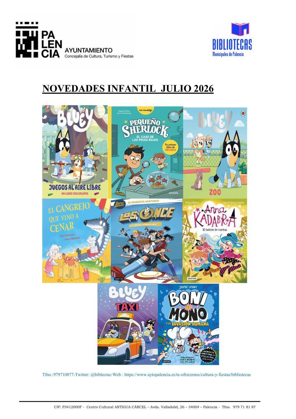 novedades infantil julio