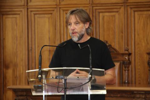 El concejal de Cultura, Turismo y Fiestas, Francisco Fernández, durante la presentación de Naturpal