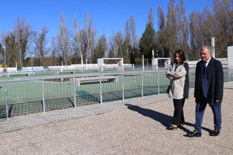 Miriam Andrés y José Antonio Rubio Mielgo durante la visita.