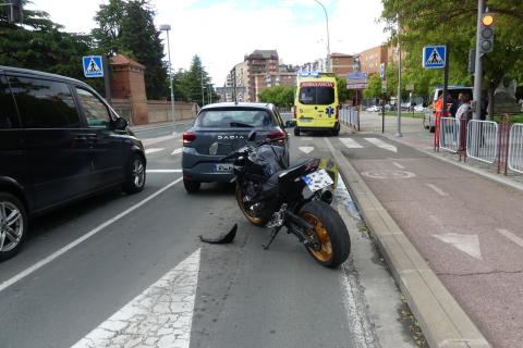 Moto accidentada