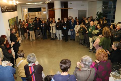 Un momento de la inauguración en la Fundación Díaz Caneja.