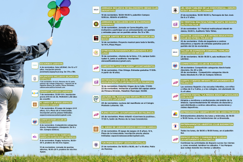 La programación, organizada por la Concejalía de Juventud, Educación e Infancia durante el mes de noviembre, incluye cuentacuentos, juegos, actividades musicales, propuestas culturales, iniciativas inclusivas y acciones destinadas a visibilizar los derechos de la infancia