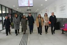 Un momento de la inauguración de la estación de autobuses.