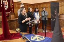 Un momento de la presentación de la Semana Santa en el salón de plenos de la Casa Consistorial.