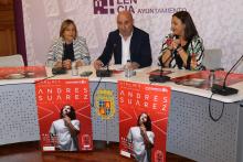 La alcaldesa, Miriam Andrés, estuvo en la rueda de prensa acompañando a la presidenta de la AECC Palencia, Rosa Andrés y al gerente de la empresa palentina Saborea, José Manuel Fernández.