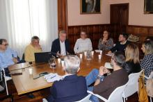 Un momento de la reunión celebrada en la sala de concejales.