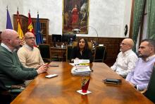 Un momento de la reunión de trabajo con las asociaciones de Usuarios del AVE de Castilla y León y de Palencia 