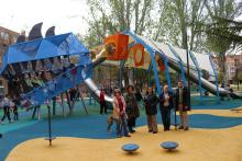 Se ha convertido ya en un punto de referencia para numerosas familias palentinas, atraídas por los novedosos juegos infantiles, algunos de gran tamaño.