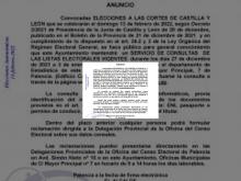 Imagen Los palentinos podrán consultar el censo electoral para los comicios a las Cortes de Castilla y León del próximo 13 de febrero en el servicio municipal de Estadística entre los días 27 de diciembre y 3 de enero