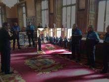 Imagen Alfonso Polanco reconoce a los agentes de la Policía Local que detuvieron a un grupo de vándalos​ el pasado día 26