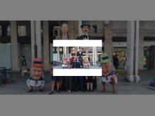 Imagen La Calle Mayor acoge a los gigantes y cabezudos de Bergara (Guipúzcoa) en una novedosa exposición que compartirán junto con las piezas de la agrupación palentina