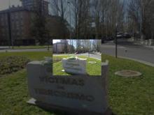 Imagen Palencia recordó a las Víctimas del Terrorismo con una sencilla ofrenda floral en la glorieta que lleva su nombre