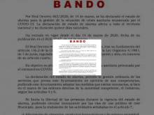 Imagen Bando Municipal sobre el COVID-19